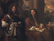 Sir Peter Lely Self-Portrait with Hugh May oil painting reproduction